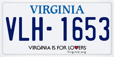 VA license plate VLH1653