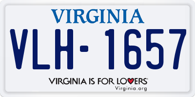 VA license plate VLH1657