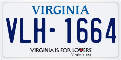 VA license plate VLH1664