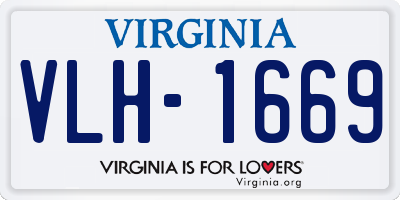 VA license plate VLH1669