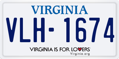 VA license plate VLH1674