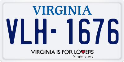 VA license plate VLH1676