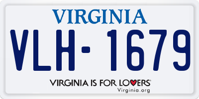 VA license plate VLH1679