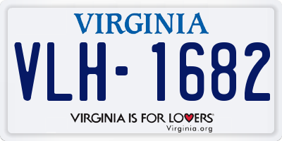 VA license plate VLH1682