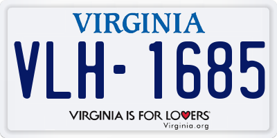 VA license plate VLH1685
