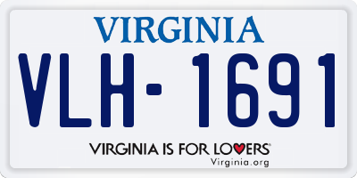 VA license plate VLH1691