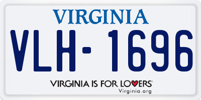 VA license plate VLH1696