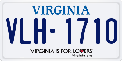 VA license plate VLH1710