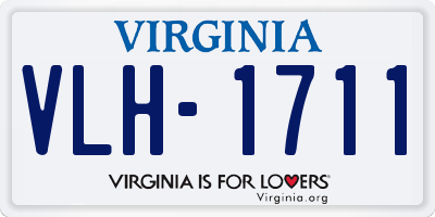 VA license plate VLH1711