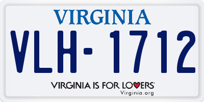 VA license plate VLH1712