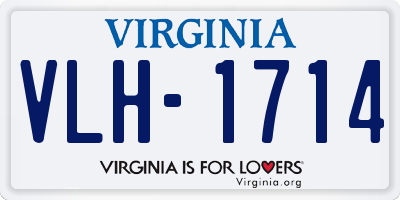 VA license plate VLH1714