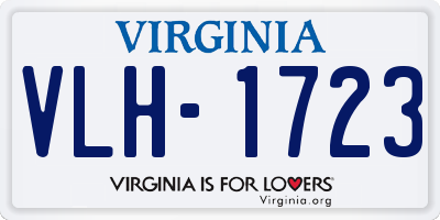 VA license plate VLH1723