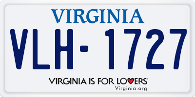 VA license plate VLH1727