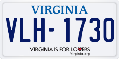 VA license plate VLH1730