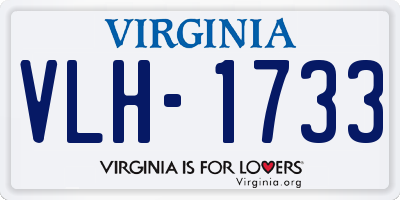 VA license plate VLH1733