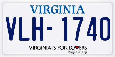 VA license plate VLH1740
