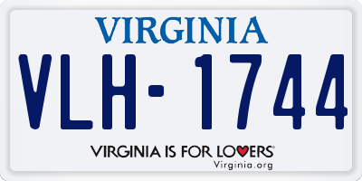 VA license plate VLH1744