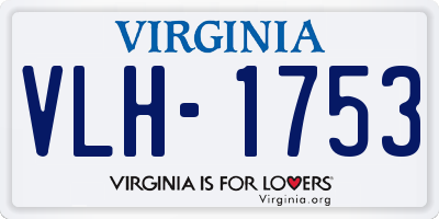 VA license plate VLH1753