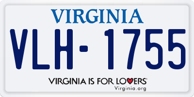 VA license plate VLH1755
