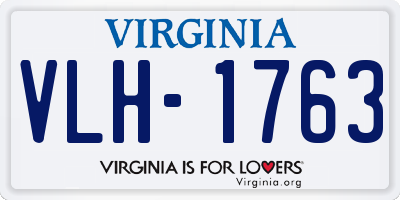 VA license plate VLH1763