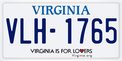 VA license plate VLH1765