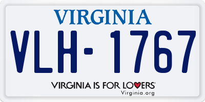 VA license plate VLH1767