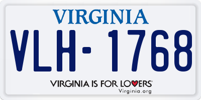VA license plate VLH1768