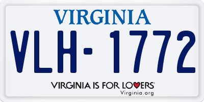 VA license plate VLH1772
