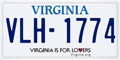 VA license plate VLH1774