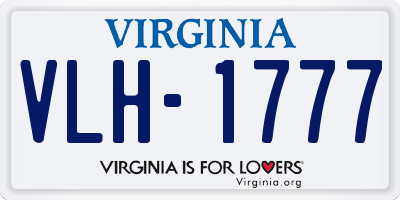 VA license plate VLH1777