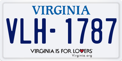 VA license plate VLH1787