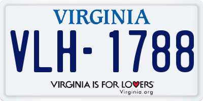 VA license plate VLH1788