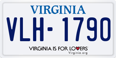 VA license plate VLH1790
