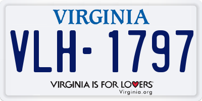 VA license plate VLH1797