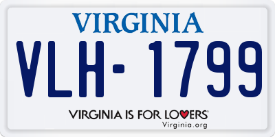 VA license plate VLH1799