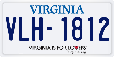 VA license plate VLH1812