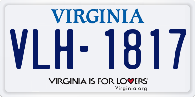 VA license plate VLH1817