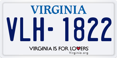 VA license plate VLH1822