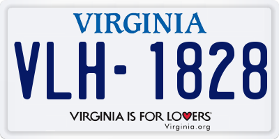 VA license plate VLH1828