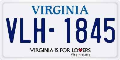 VA license plate VLH1845