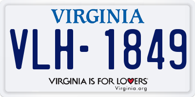 VA license plate VLH1849