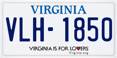 VA license plate VLH1850