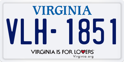 VA license plate VLH1851