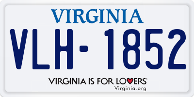 VA license plate VLH1852