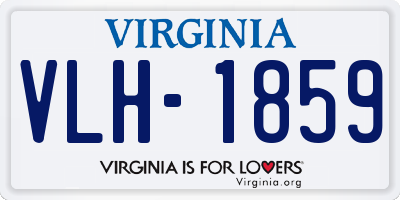 VA license plate VLH1859