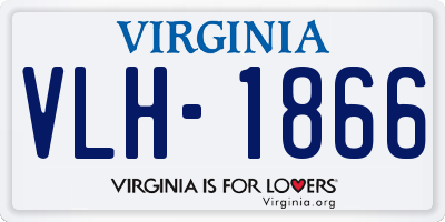 VA license plate VLH1866