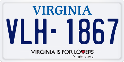 VA license plate VLH1867