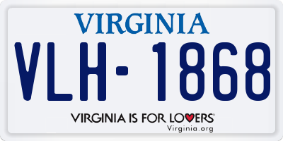 VA license plate VLH1868