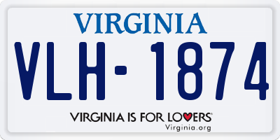 VA license plate VLH1874