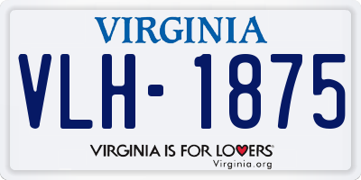 VA license plate VLH1875